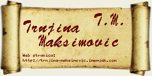 Trnjina Maksimović vizit kartica